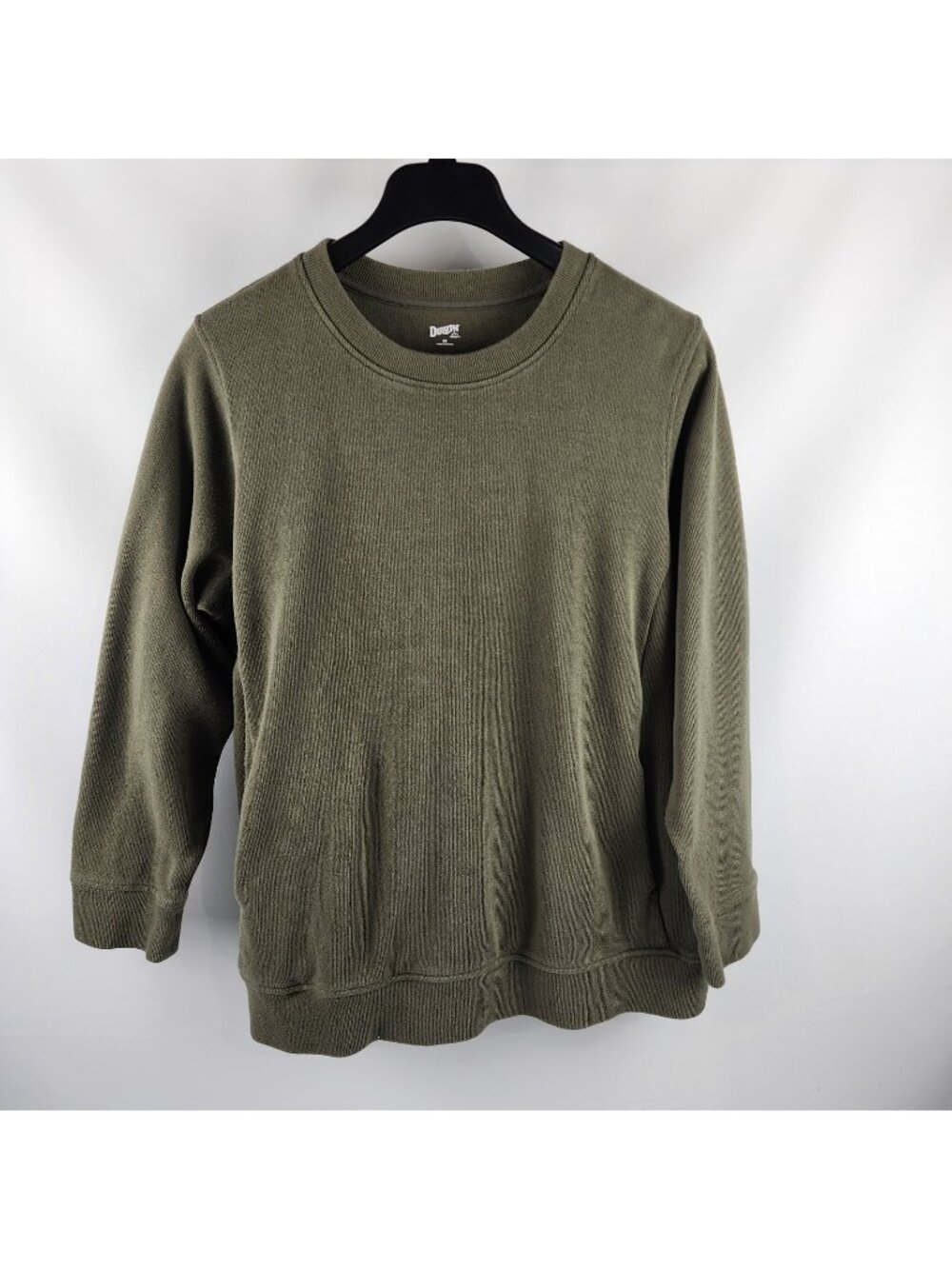 Duluth Trading Co. Sweatshirt Womens Plus 2X Green L/S Rib Crewneck 20930